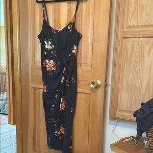 Nine Britton Blue‎ Asymmetrical Slip Dress Spaghetti Straps